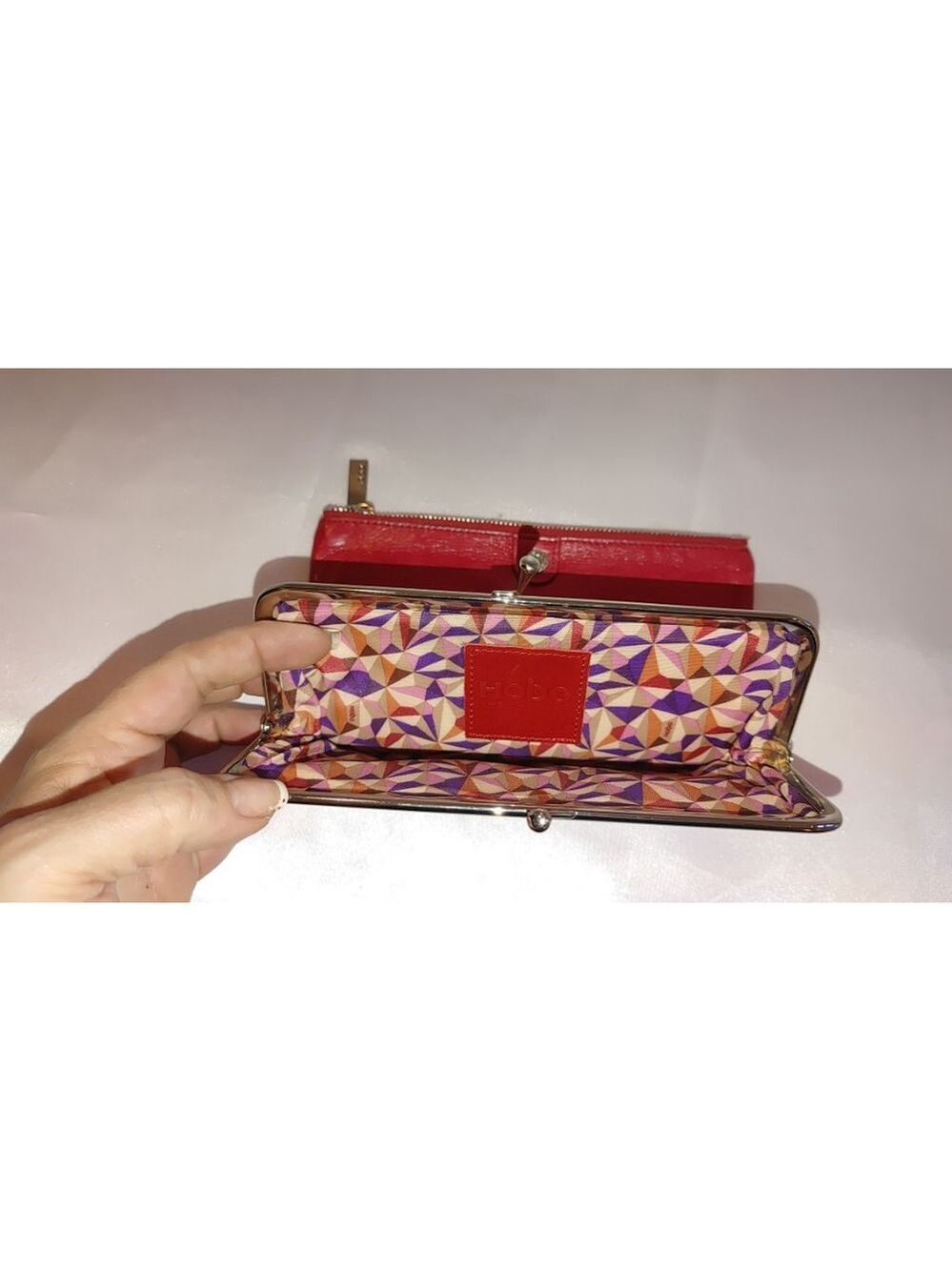 HOBO International Red Leather Wallet Clutch - Picture 9 of 10